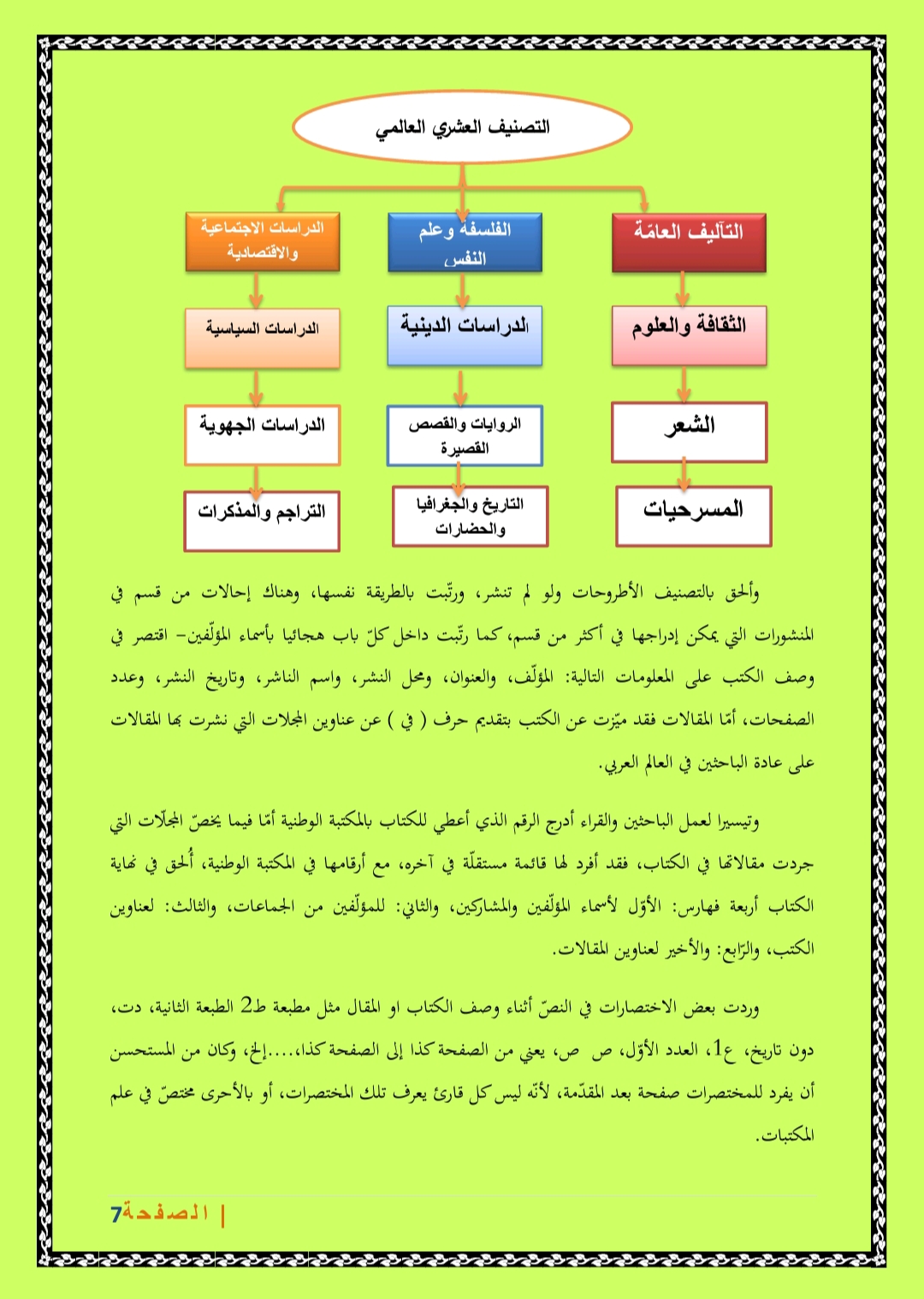 التصنيف