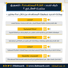 ‫كيف تحدد الفئة المستهدفة لتسويق منتجك العقاري ؟ تحديد جمهورك المستهدف  ومعرفة خصائصه من أهم الأمور اللي تمكنك من تحقيق نتائج فعالة عند إطلاق حملة  ت - المسلسل من م. بندر بن‬‎